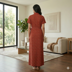 Bizzy Lizzy Red Orchid 2pc Set  Housecoat