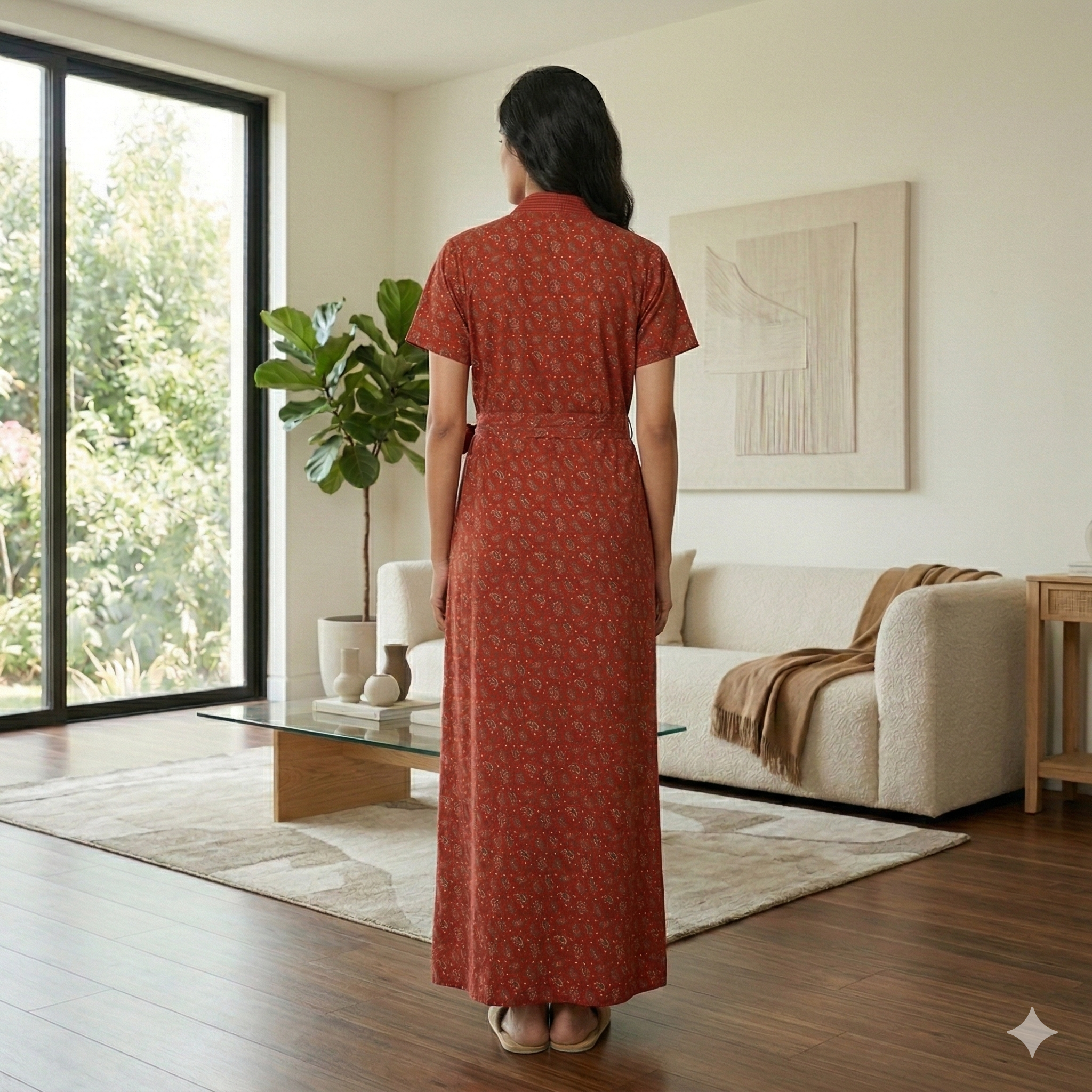 Bizzy Lizzy Red Orchid 2pc Set  Housecoat