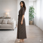 Bizzy Lizzy Black Orchid 2pc Set  Housecoat