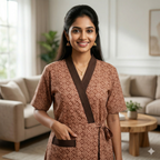 Bizzy Lizzy Brown Orchid 2pc Set  Housecoat
