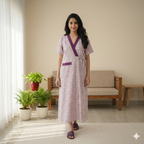 Bizzy Lizzy Purple Rose 2pc Set  Housecoat