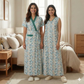 Bizzy Lizzy Poly Cotton 2pc Set  Housecoat