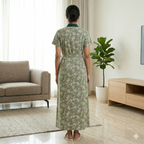 Bizzy Lizzy Light Green Carnation Housecoat