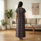 Bizzy Lizzy Navy Blue Cosmos Front Open Nighty