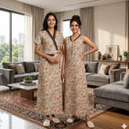 Bizzy Lizzy Light Yellow Tulip 2pc Set Housecoat