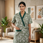 Bizzy Lizzy Light Green Carnation Housecoat