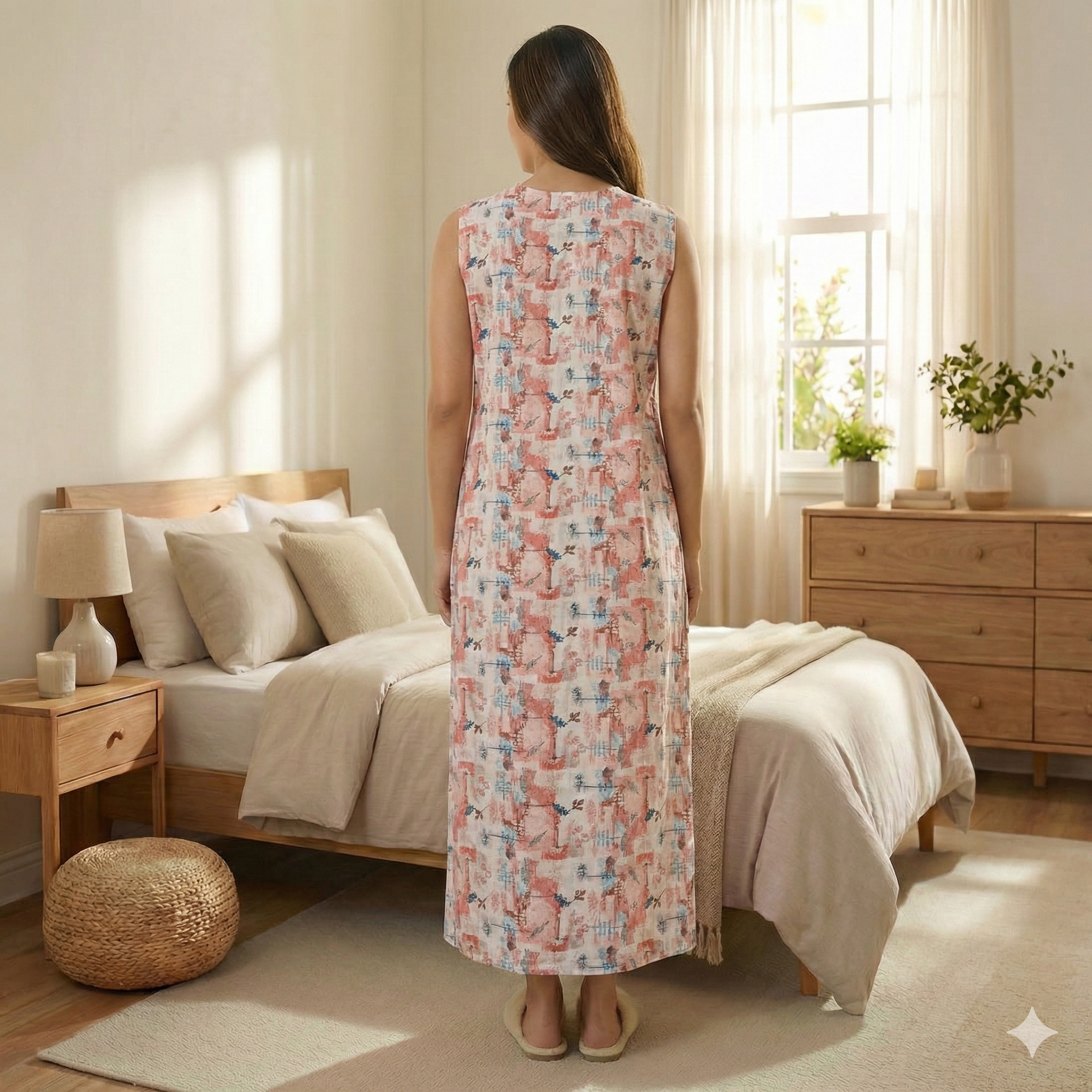 Bizzy Lizzy Poly Cotton 2pc Set  Housecoat