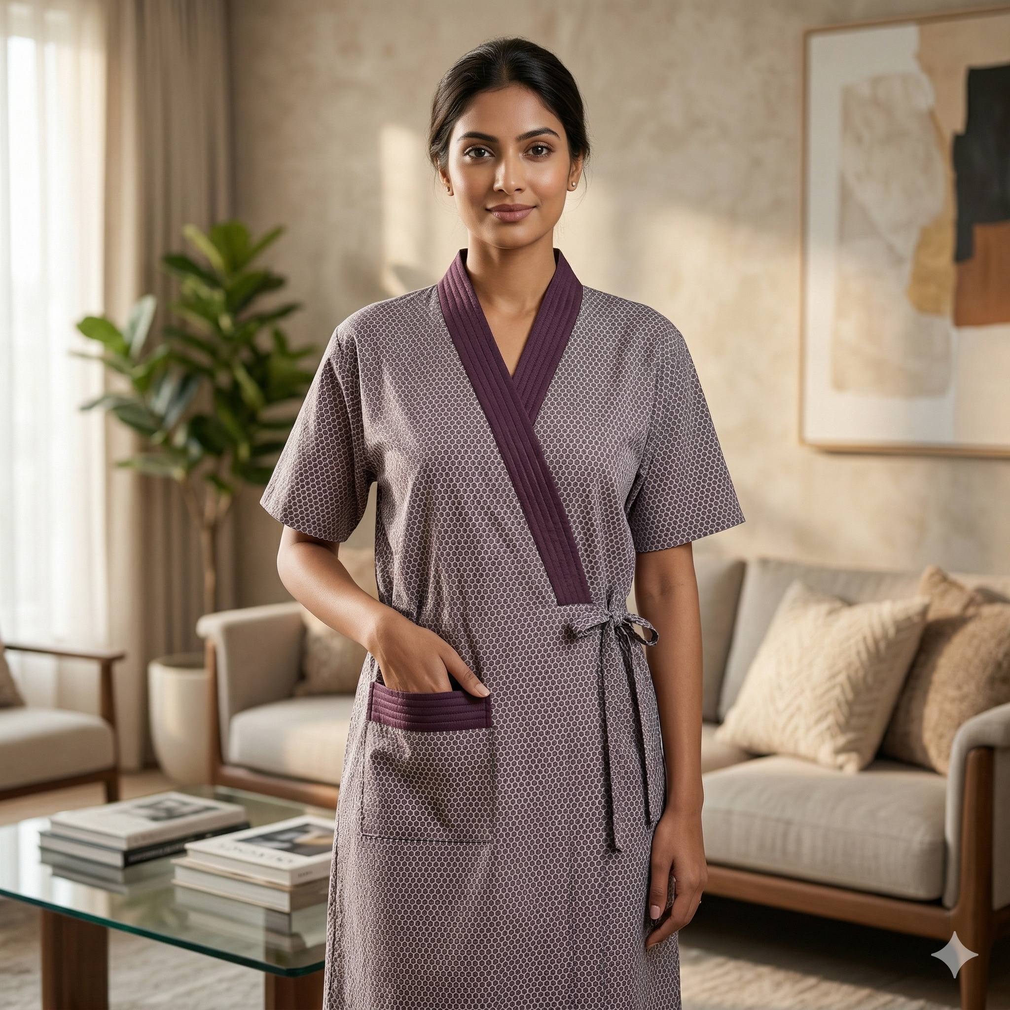 Bizzy Lizzy Light Purple Carnation Housecoat