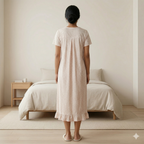 Brasso Peach Lotus Yolkcut Short Nighty