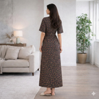 Bizzy Lizzy Black Orchid 2pc Set  Housecoat