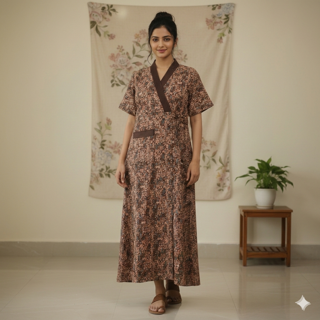 Bizzy Lizzy Brown Daisy Housecoat