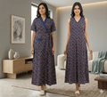 Bizzy Lizzy Blue Carnation 2pc Set  Housecoat
