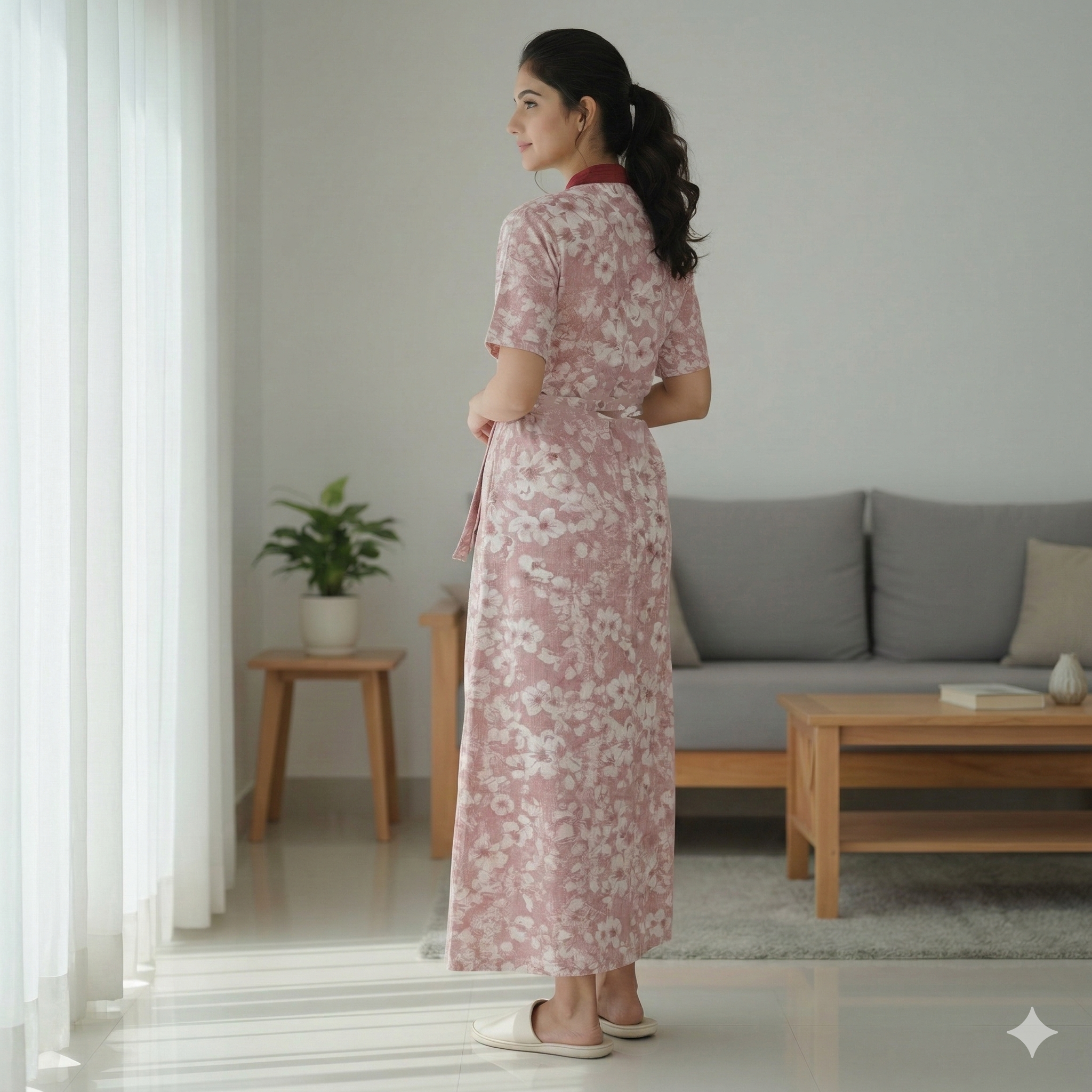 Bizzy Lizzy Paech Pansy 2pc Set  Housecoat