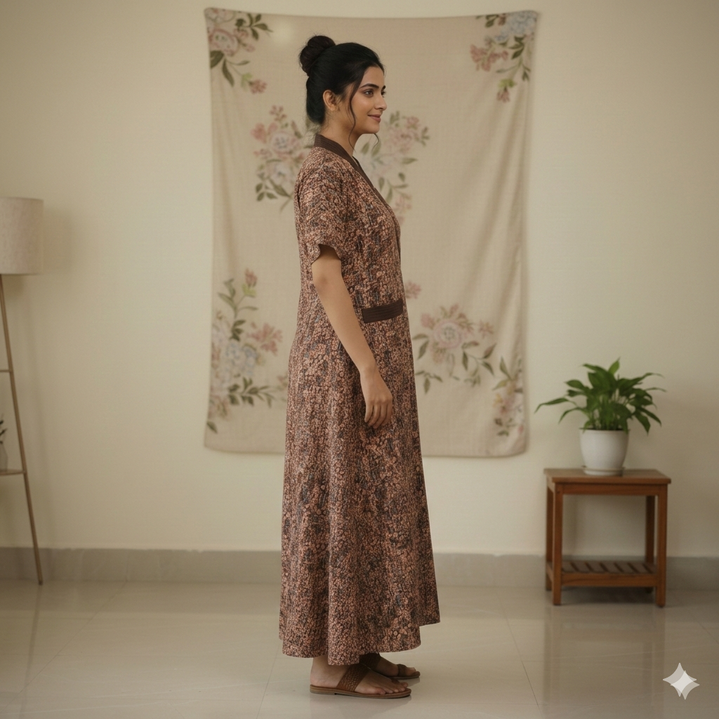 Bizzy Lizzy Brown Daisy Housecoat