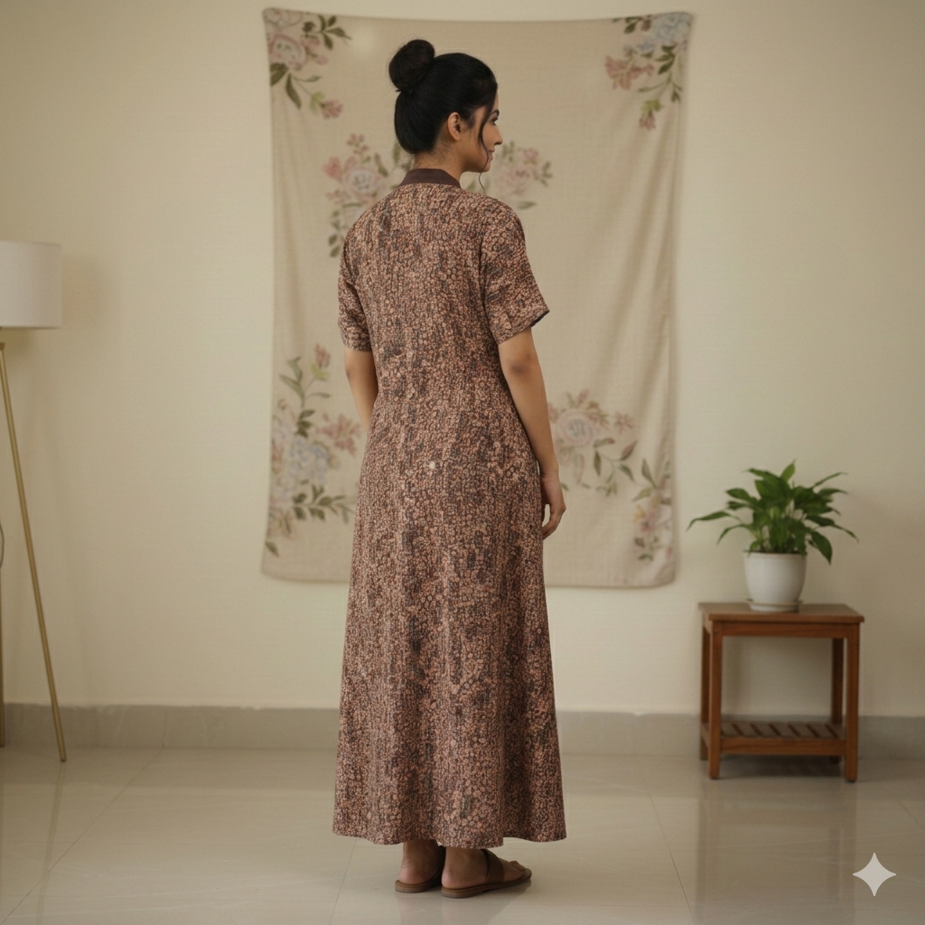 Bizzy Lizzy Brown Daisy Housecoat