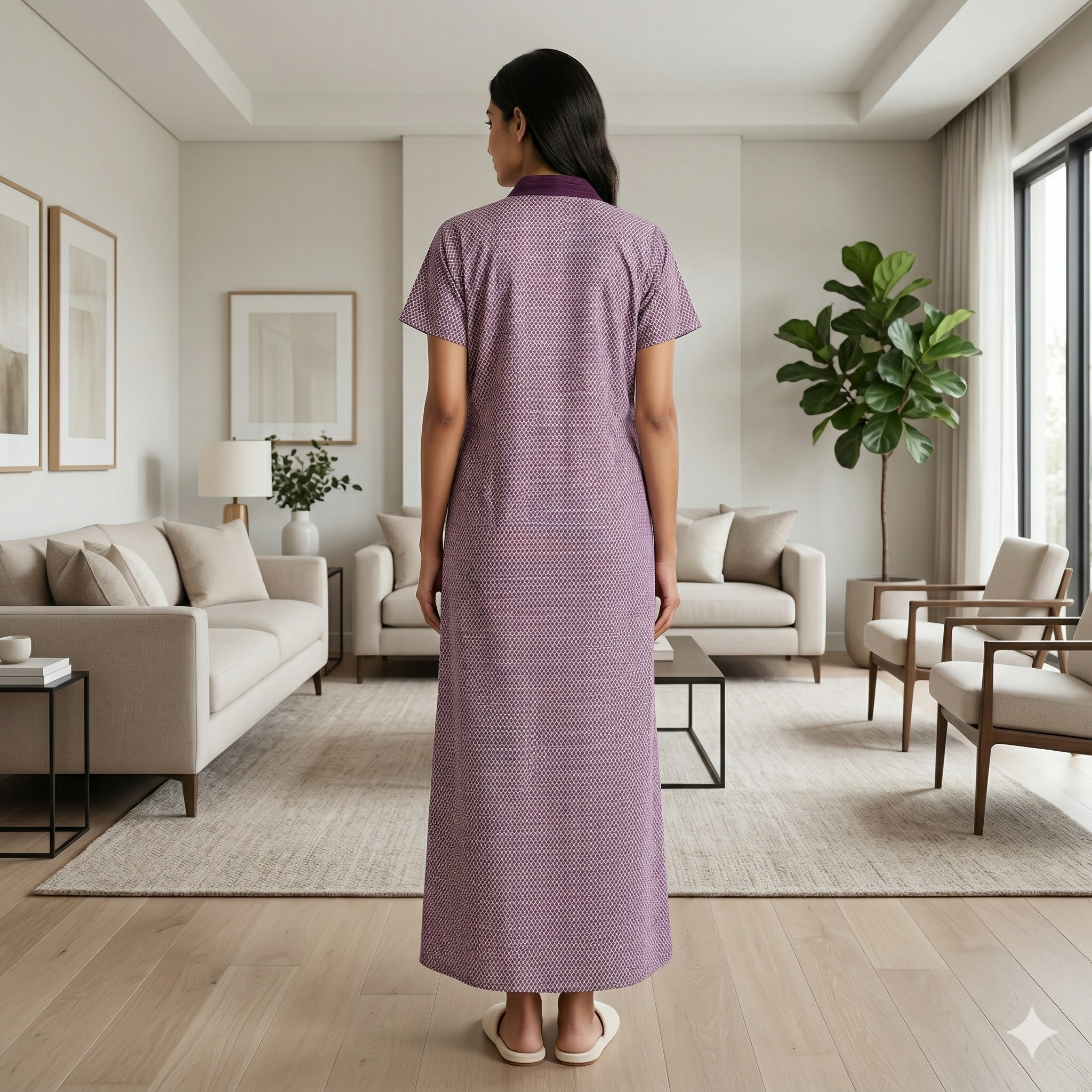 Bizzy Lizzy Light Purple Carnation Housecoat