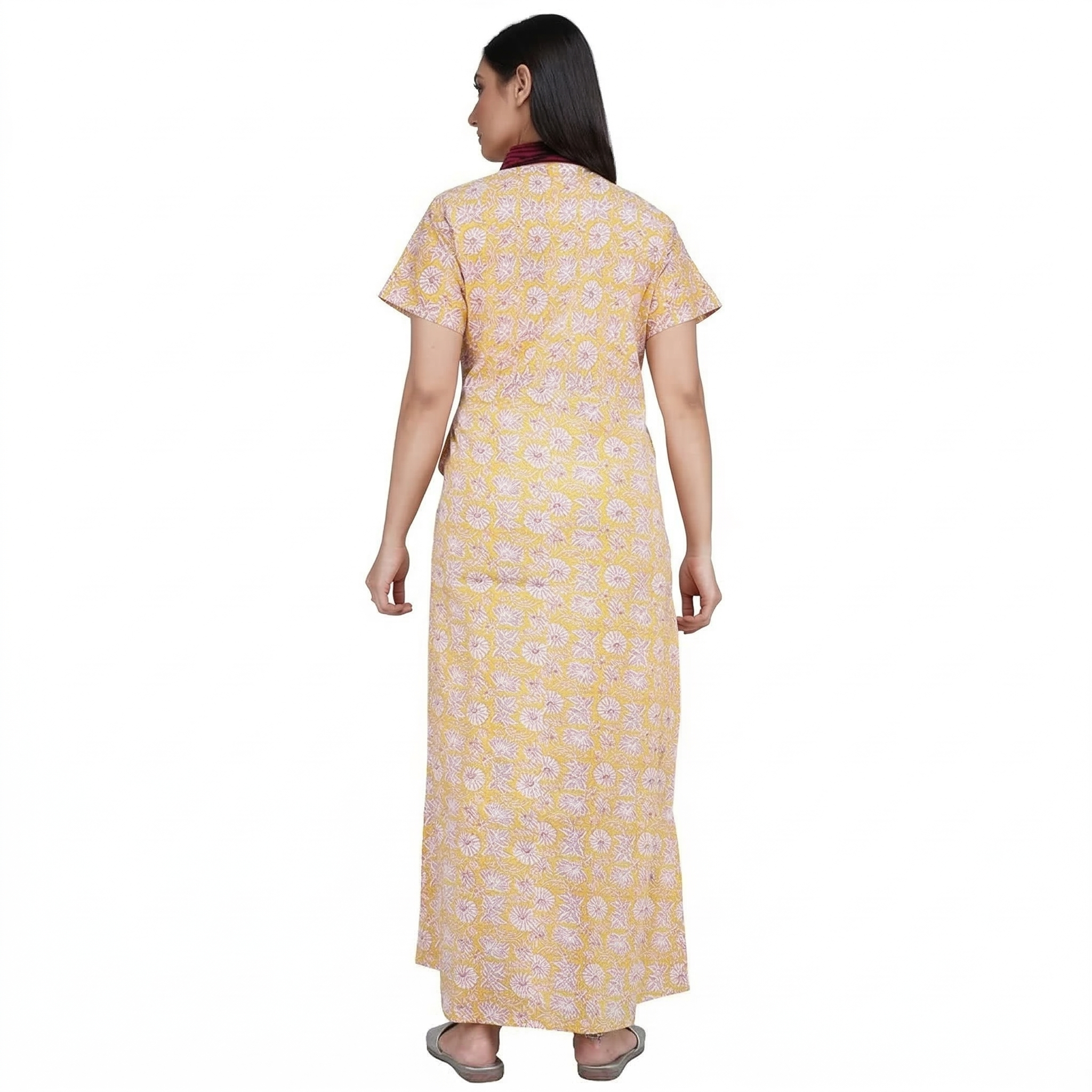 Pure Cotton Yellow Daffodil Housecoat