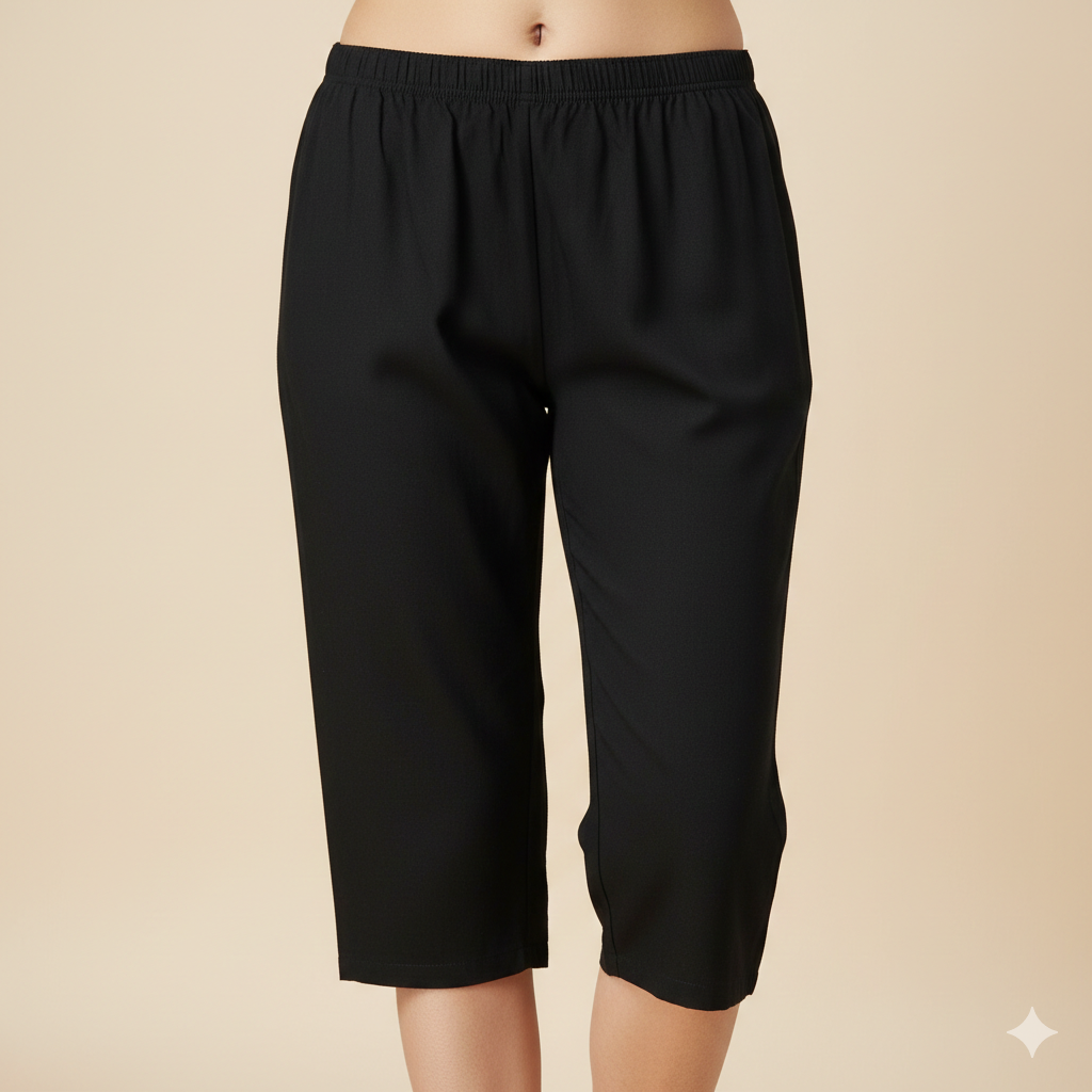 Premium Cotton Hosiery  3/4 Length Capri