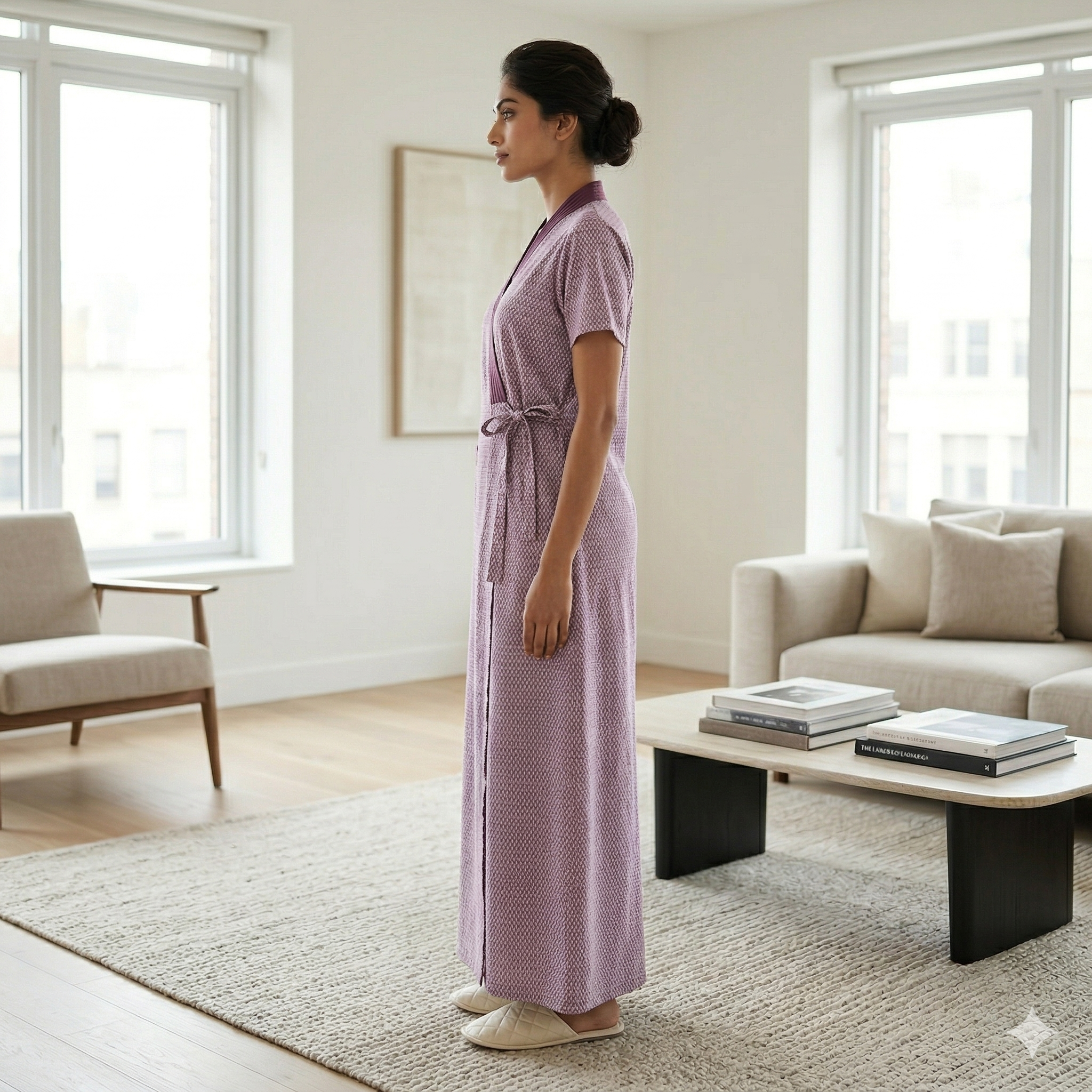 Bizzy Lizzy Light Purple Carnation Housecoat