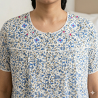 Bizzy Lizzy Blue Lotus Yolkcut Short Nighty