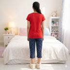 Premium Cotton Hosiery Capri Night Suit