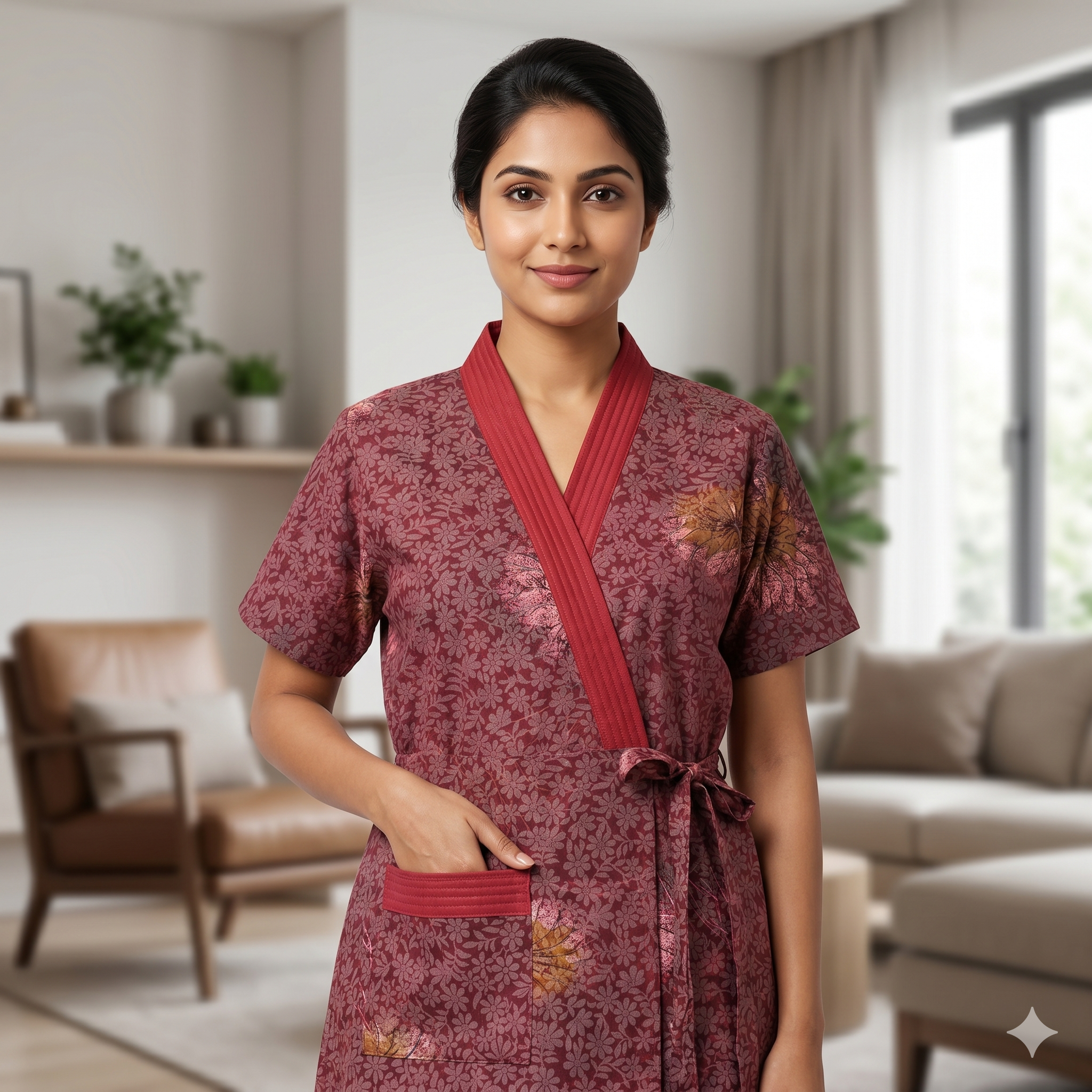 Bizzy Lizzy Red Stock Housecoat