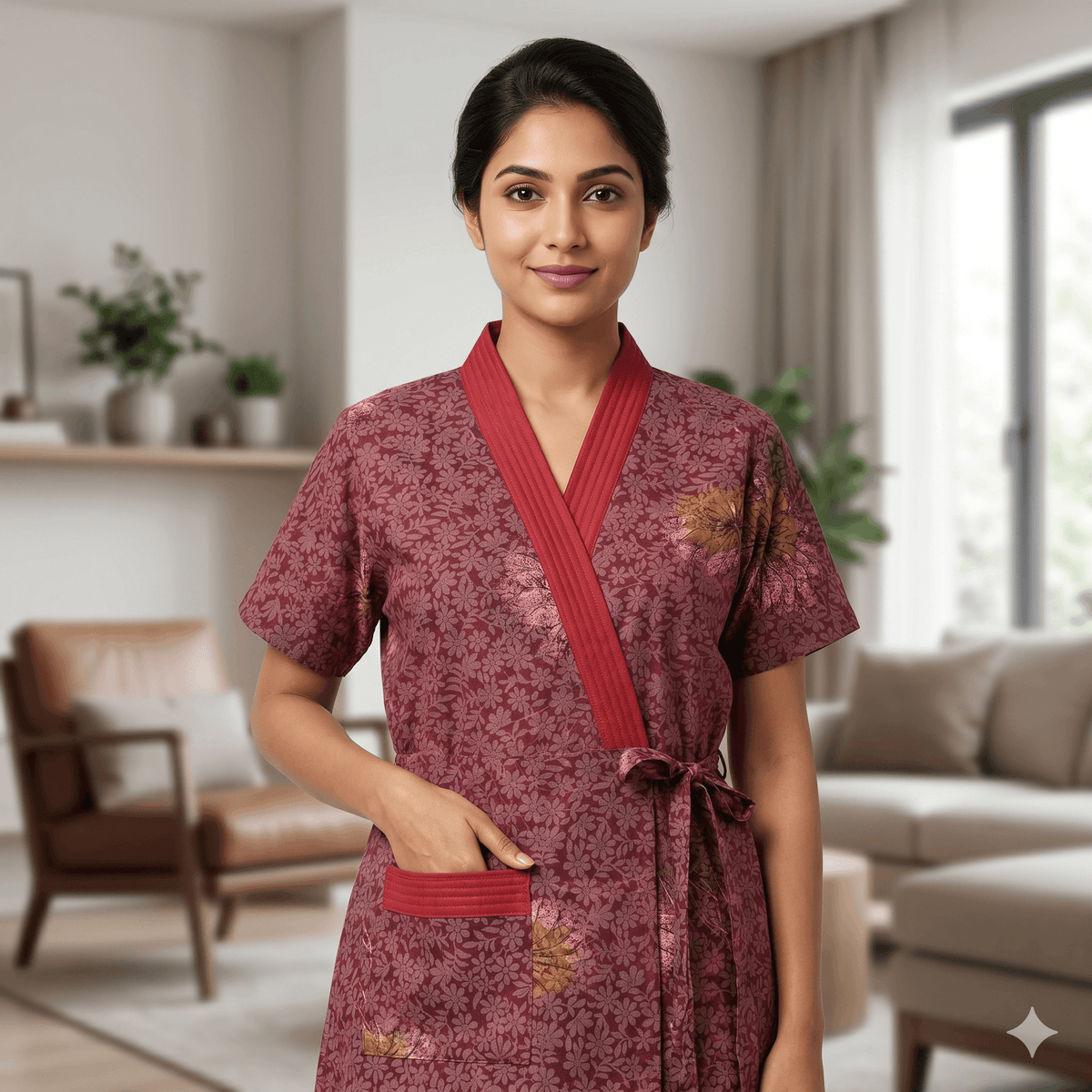 Bizzy Lizzy Red Stock Housecoat