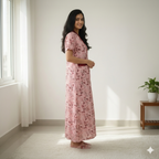 Bizzy Lizzy Peach Leaves Housecoat