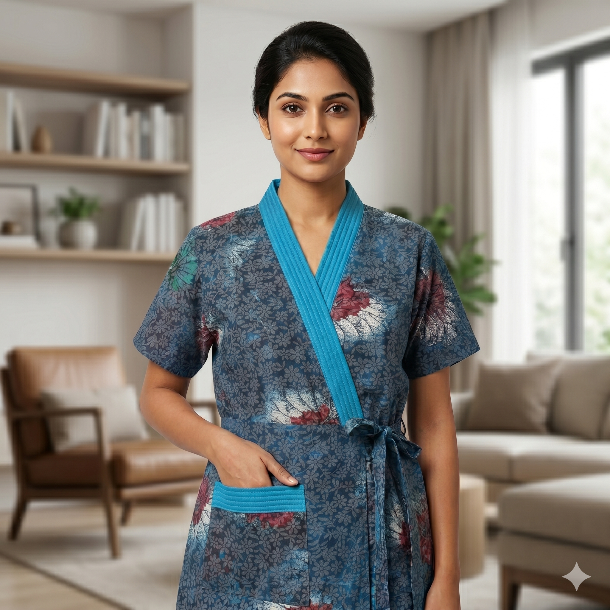 Bizzy Lizzy Blue Stock 2pc Set Housecoat