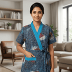 Bizzy Lizzy Blue Stock 2pc Set Housecoat