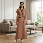 Bizzy Lizzy Brown Orchid 2pc Set  Housecoat