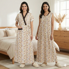 Bizzy Lizzy Poly Cotton 2pc Set  Housecoat