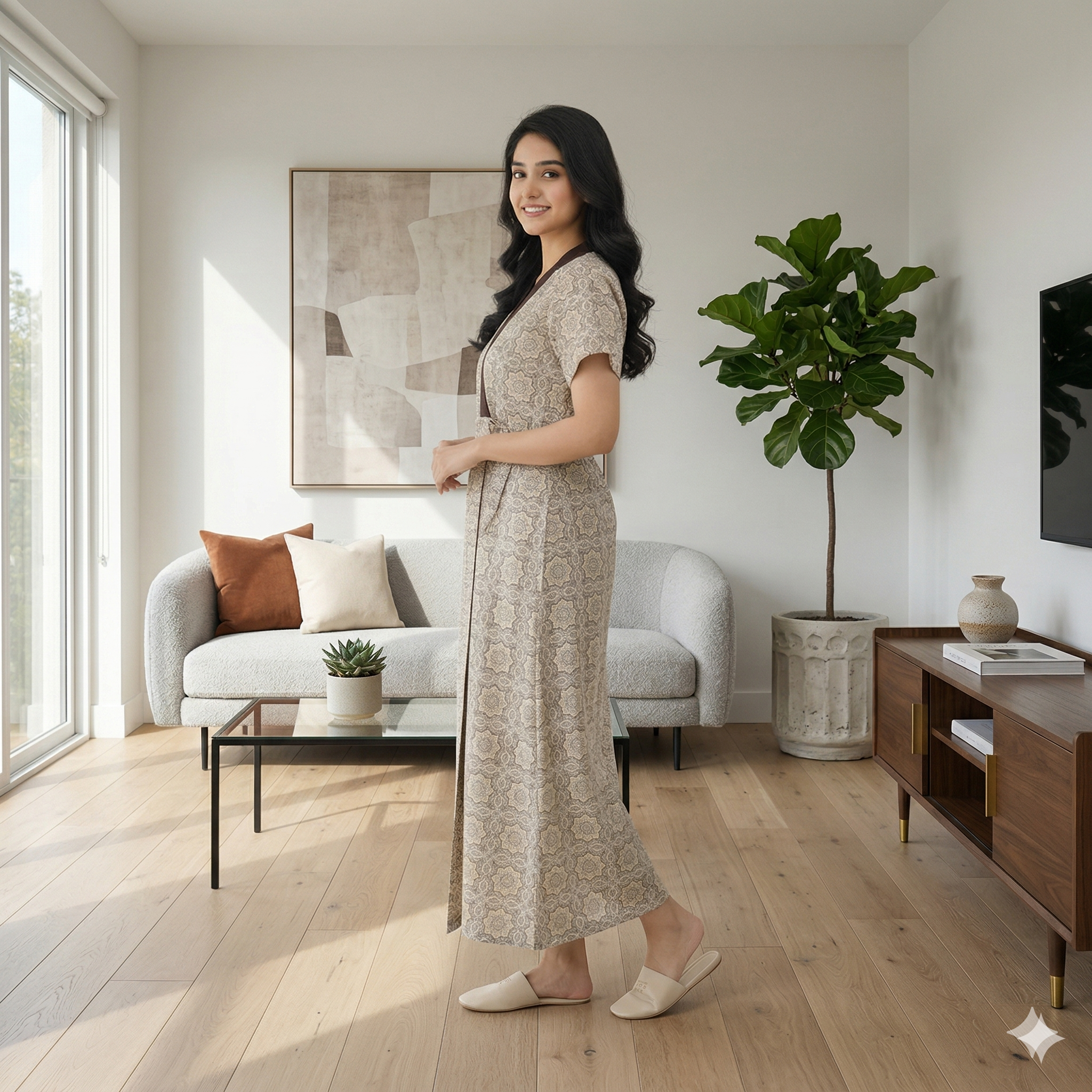 Bizzy Lizzy Corn Yellow Rose 2pc Set  Housecoat