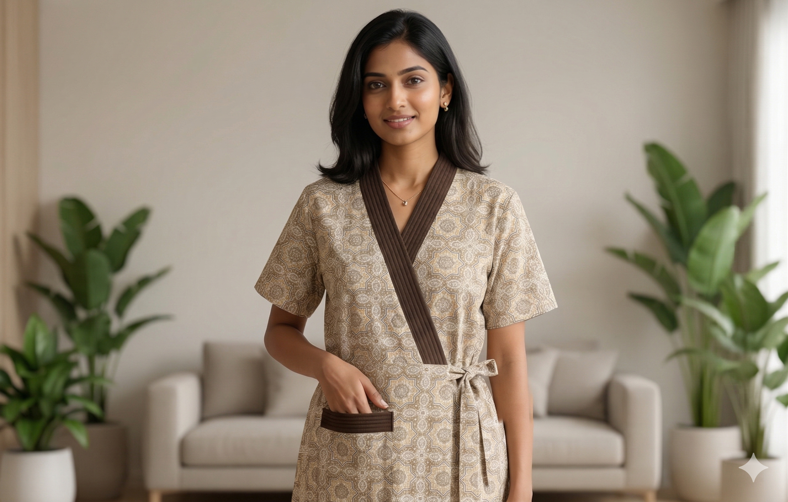 Bizzy Lizzy Corn Yellow Rose 2pc Set  Housecoat