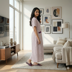 Bizzy Lizzy Purple Rose 2pc Set  Housecoat