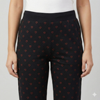 Cotton Hosiery Heart Diamond Capri