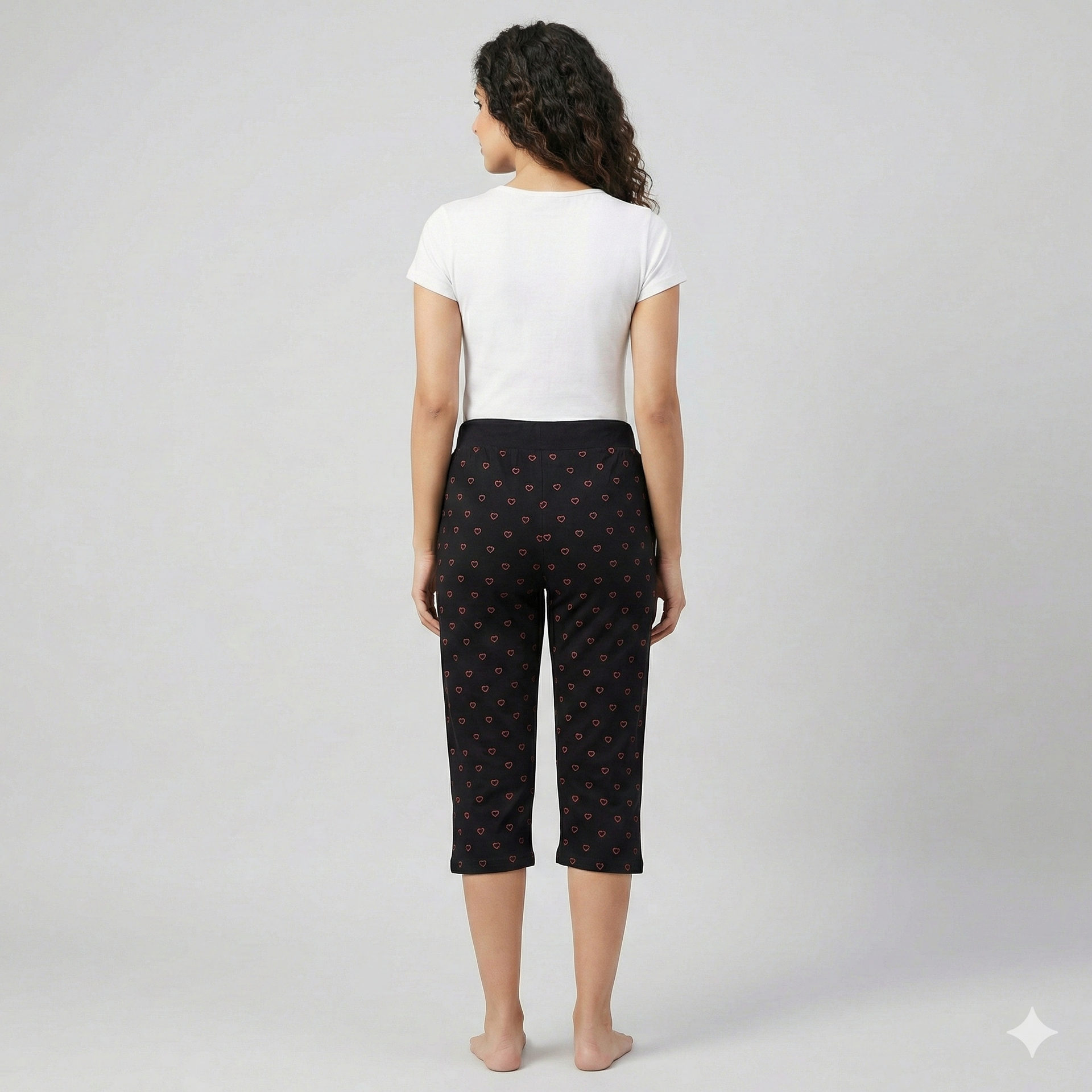 Premium Cotton Hosiery  3/4 Length Capri