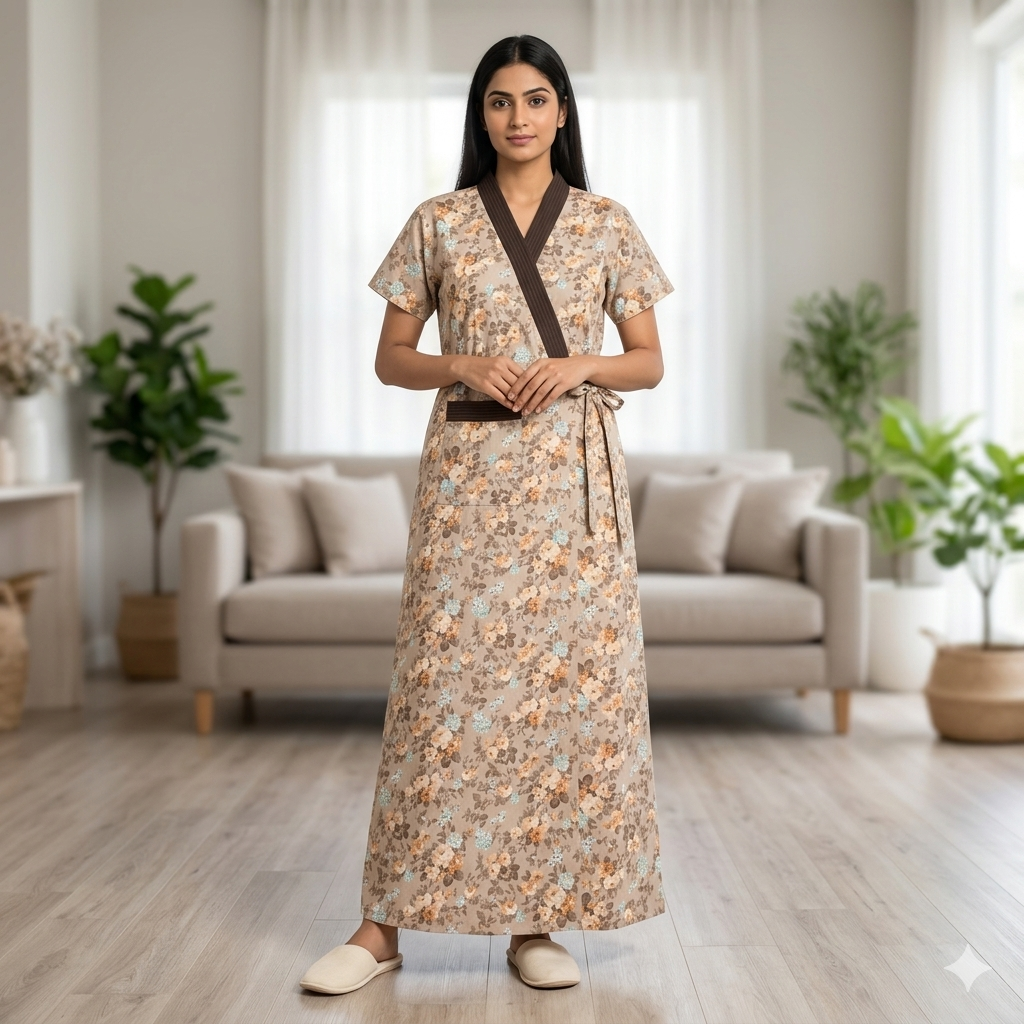 Bizzy Lizzy Light Yellow Tulip 2pc Set Housecoat