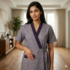 Bizzy Lizzy Purple Carnation Housecoat