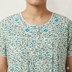 Bizzy Lizzy Green Lotus Yolkcut Short Nighty