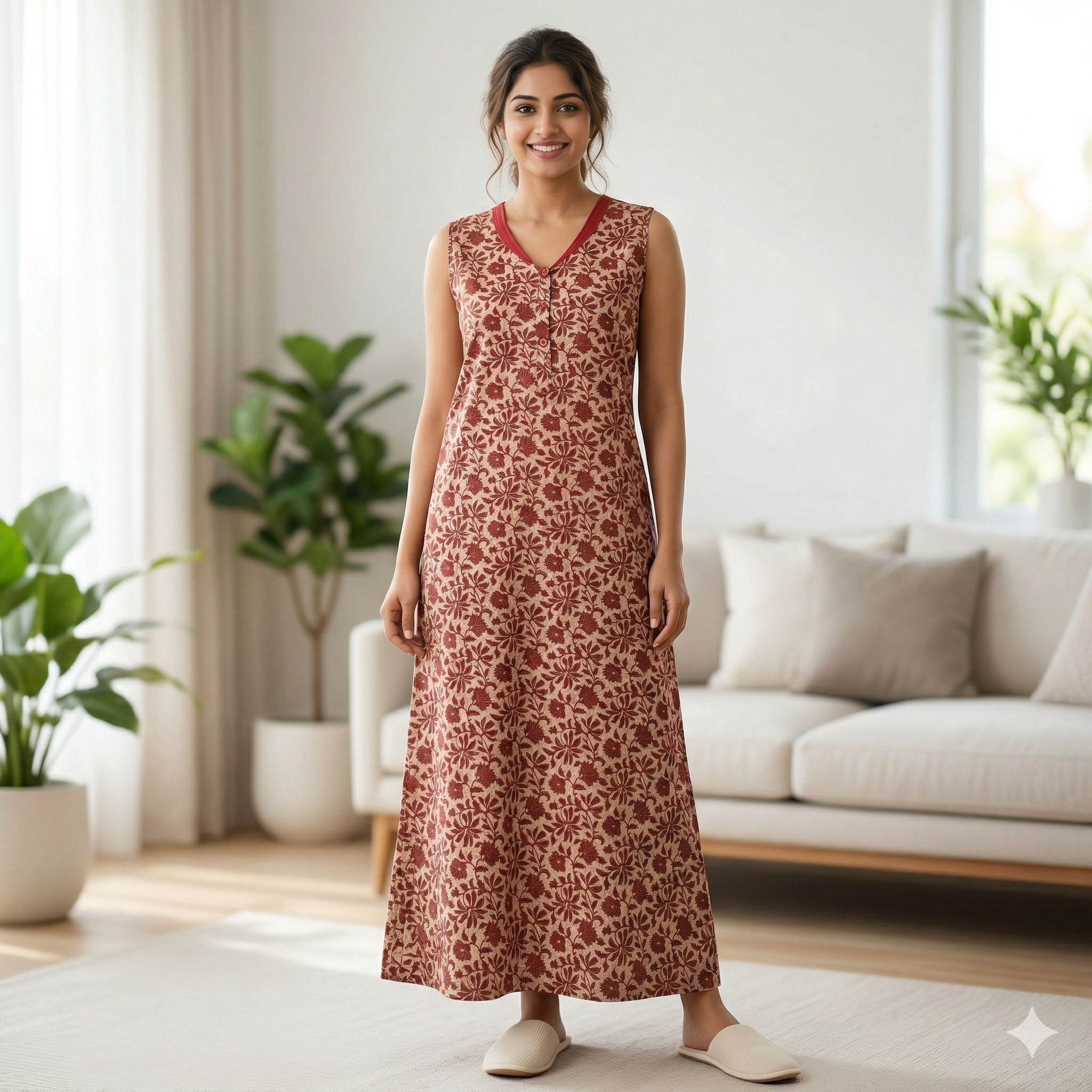 Bizzy Lizzy Red Tulip 2pc Set Housecoat