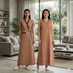 Bizzy Lizzy Brown Orchid 2pc Set  Housecoat