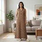 Bizzy Lizzy Brown Tulip 2pc Set  Housecoat