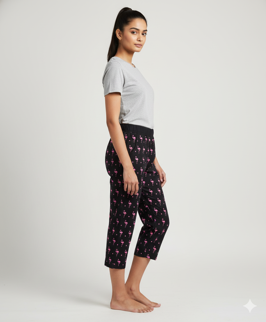 Premium Cotton Hosiery  3/4 Length Capri