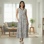 Bizzy Lizzy Blue Pansy 2pc Set  Housecoat