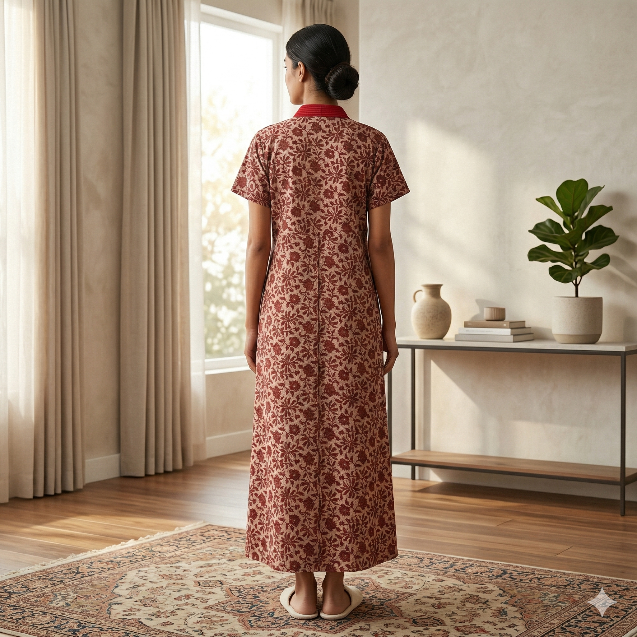 Bizzy Lizzy Red Tulip 2pc Set Housecoat
