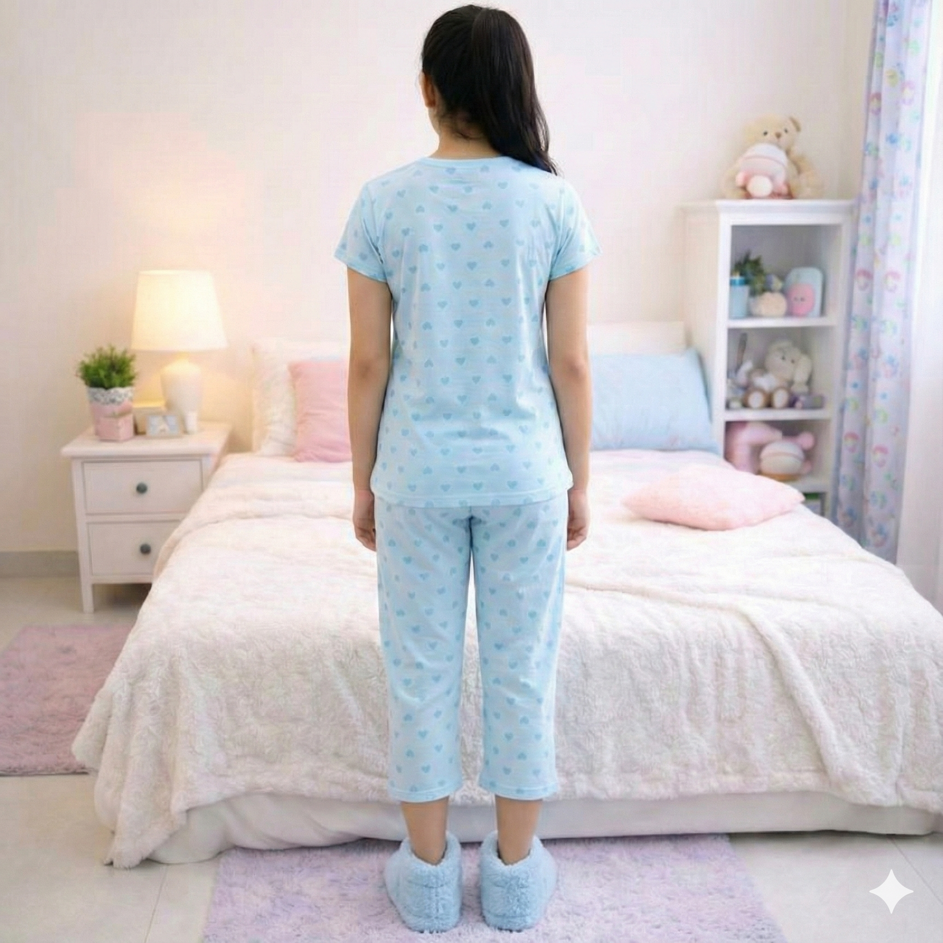 Premium Cotton Hosiery Girls Night Suit