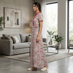 Bizzy Lizzy Pink Tulip 2pc Set Housecoat