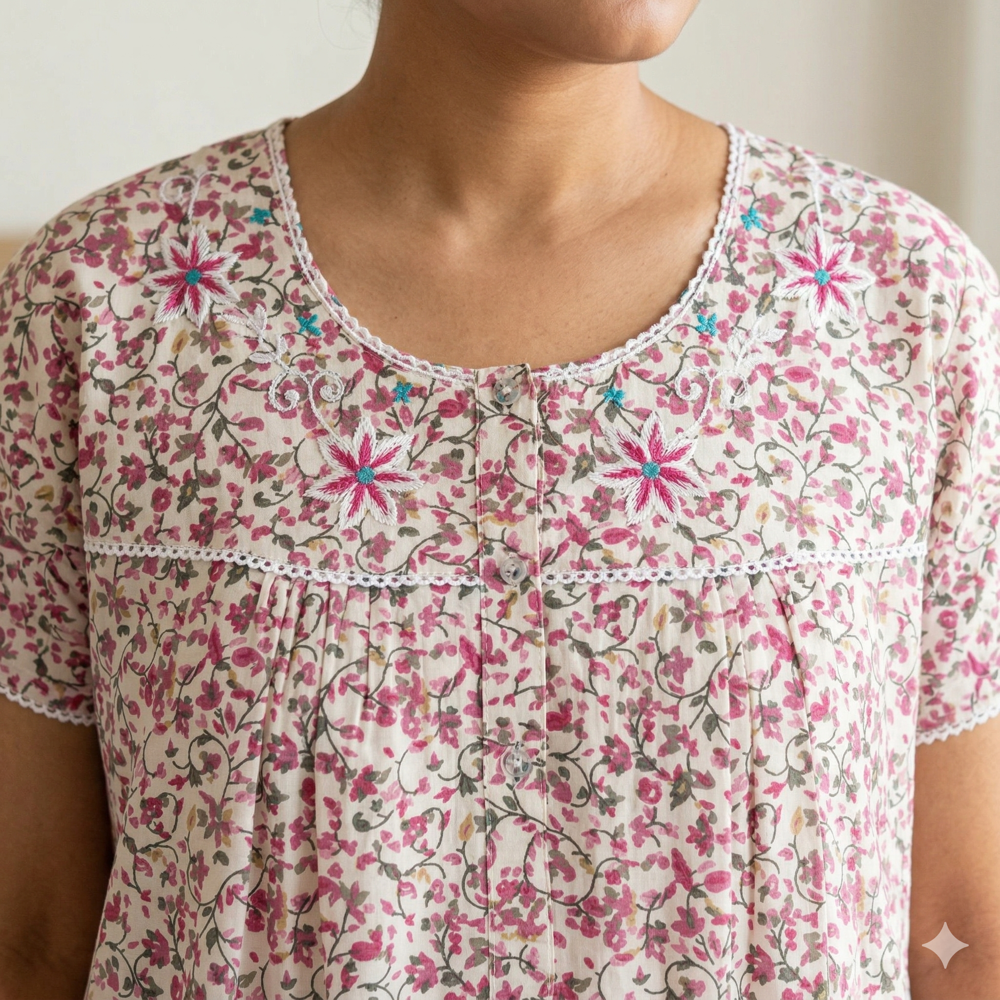 Bizzy Lizzy Pink Lotus Yolkcut Short Nighty