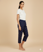 Cotton Hosiery Boat Diamond Capri